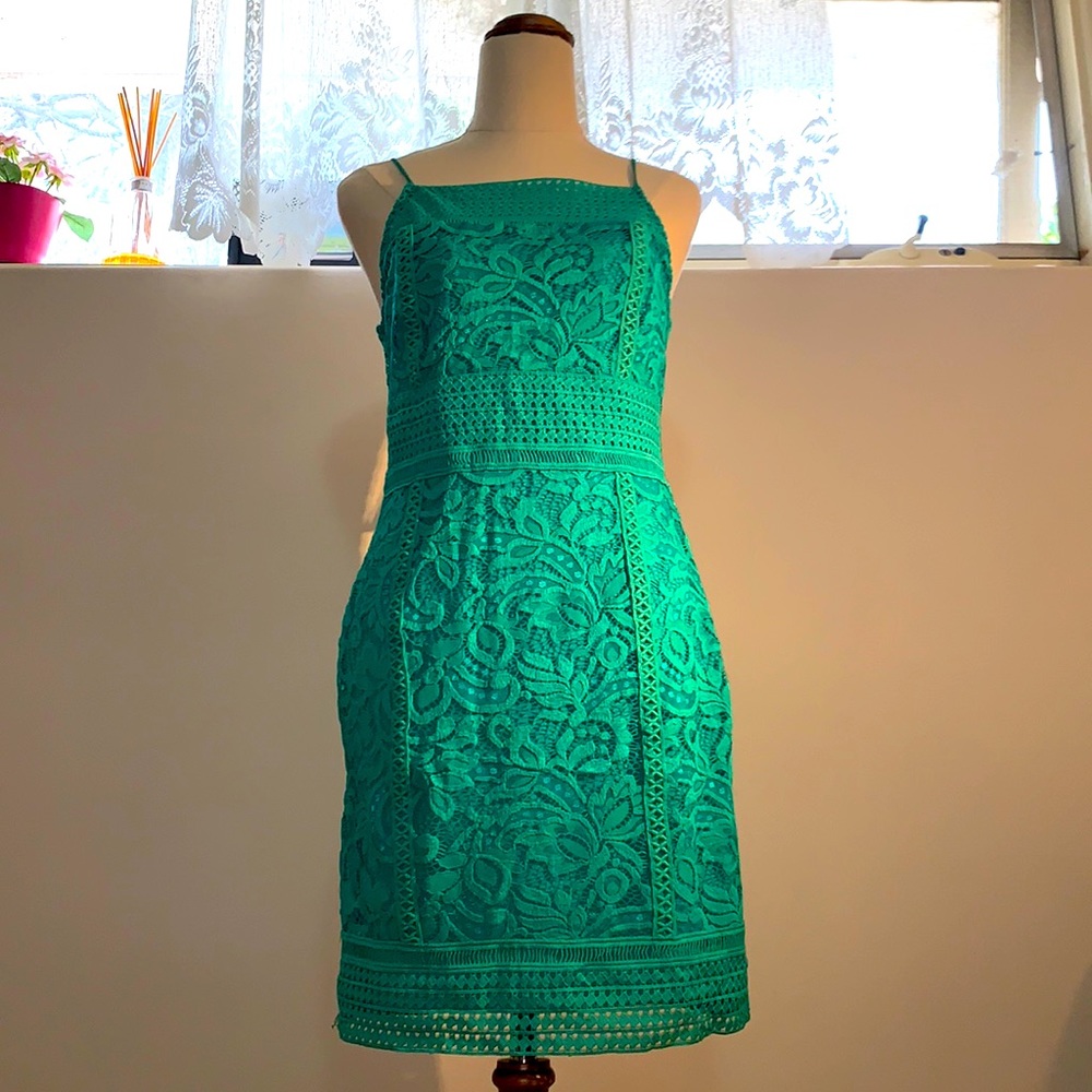 Topshop Petite Dress in Lace Design - Picture 1 of 7
